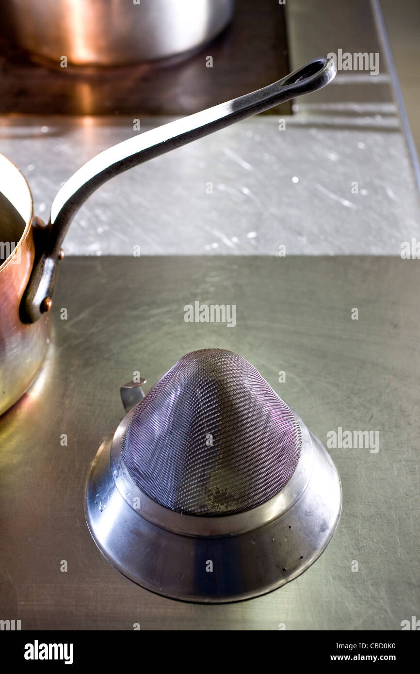 Stainless steel sieve Stock Photo Alamy
