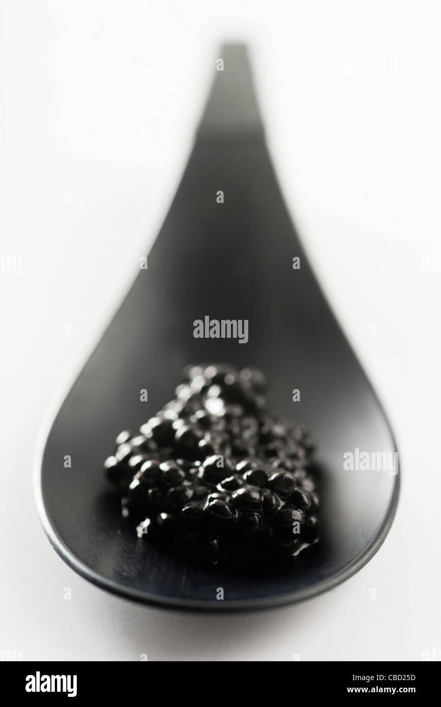 Black tapioca pearls Stock Photo Alamy