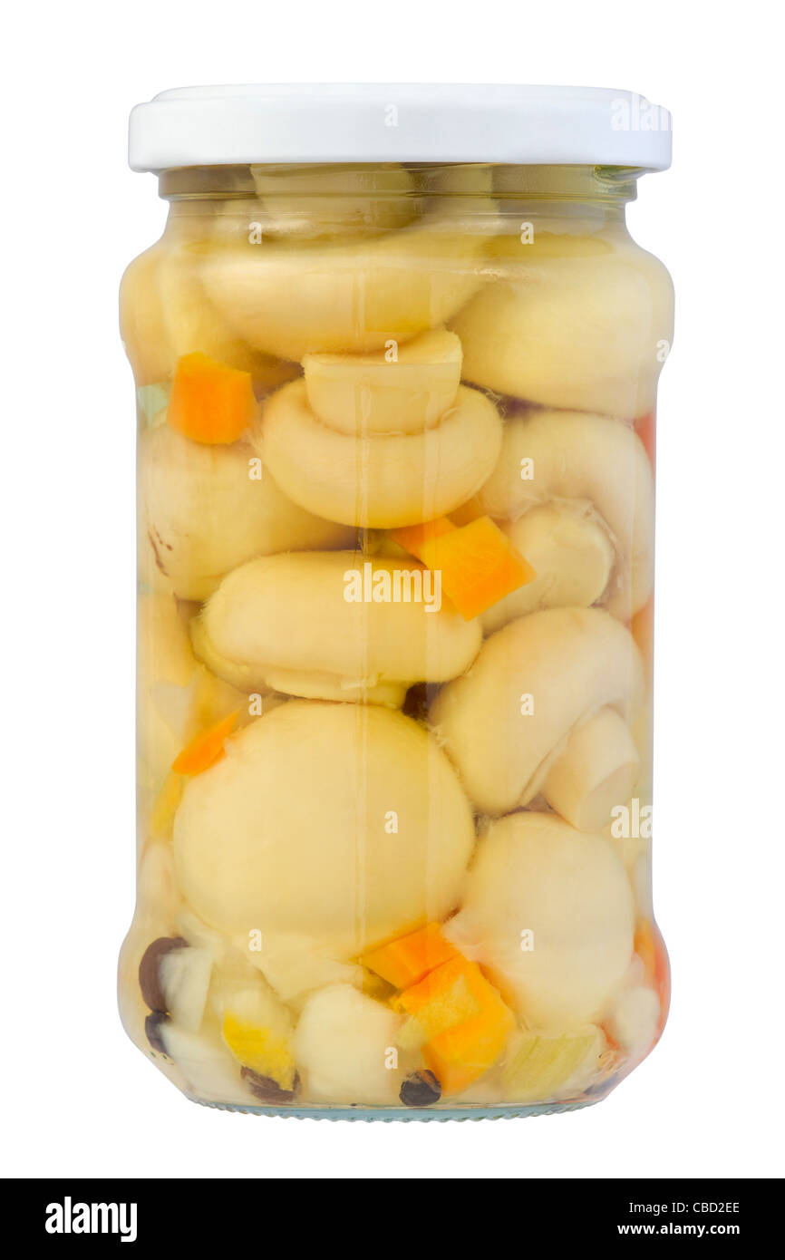 Preserved mushroom in jar Stock Photo Alamy