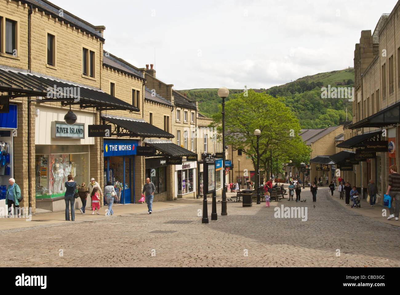 shopping centre in Halifax West Yorkshire Stock Photo Alamy