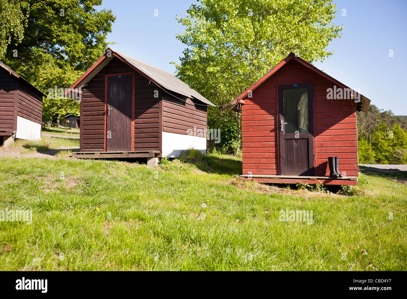 A Row Of Cabins In A Summer Camp Ctk Photo Rene Fluger Stock