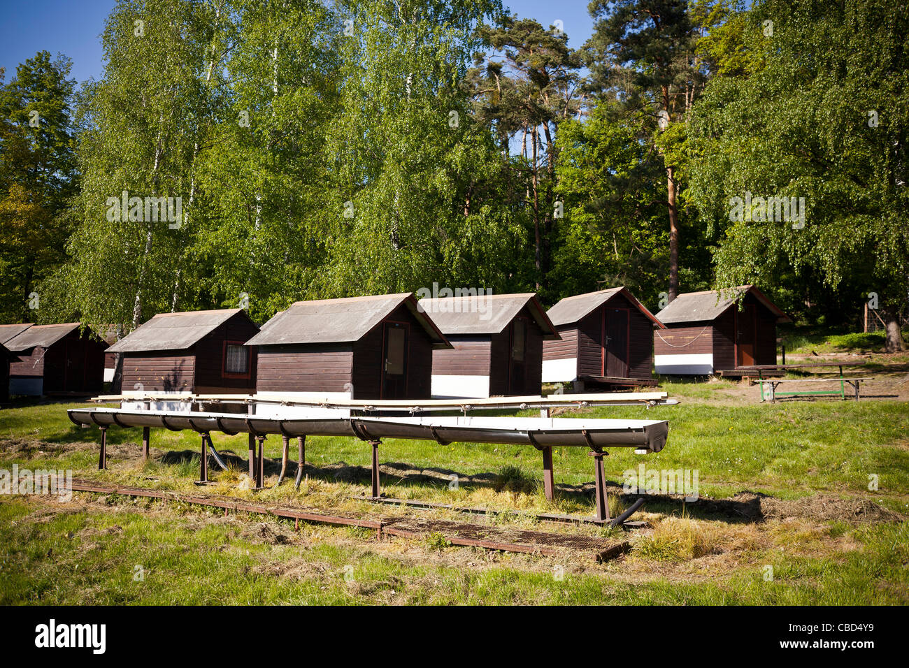 A Row Of Cabins In A Summer Camp Ctk Photo Rene Fluger Stock