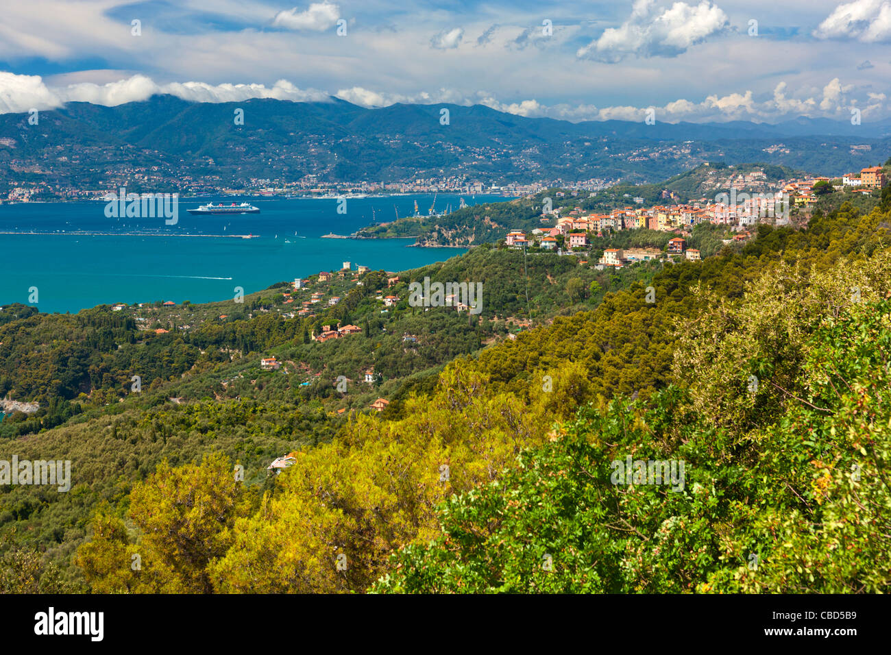 The Gulf of La Spezia towards Portovenere, Province of La Spezia