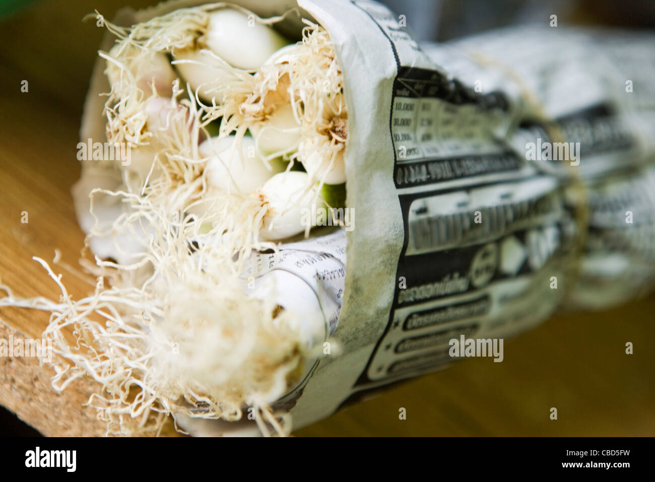 Leek Wrapped Wrapped tight hi-res stock photography and images - Alamy