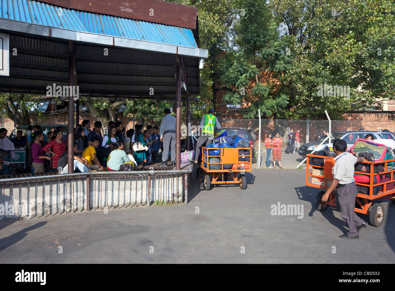Baggage collection Tribhuvan International Airport, Kathmandu, Nepal, Asia Stock Photo