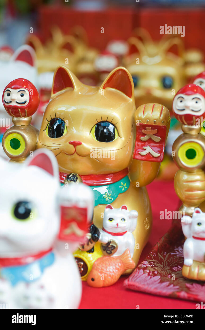 Maneki Neko figurines Stock Photo