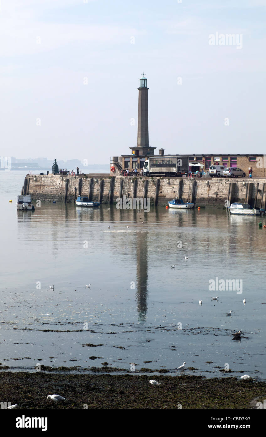 View of Margate Harbour and its Lighthouse, Kent Stock Photo Alamy