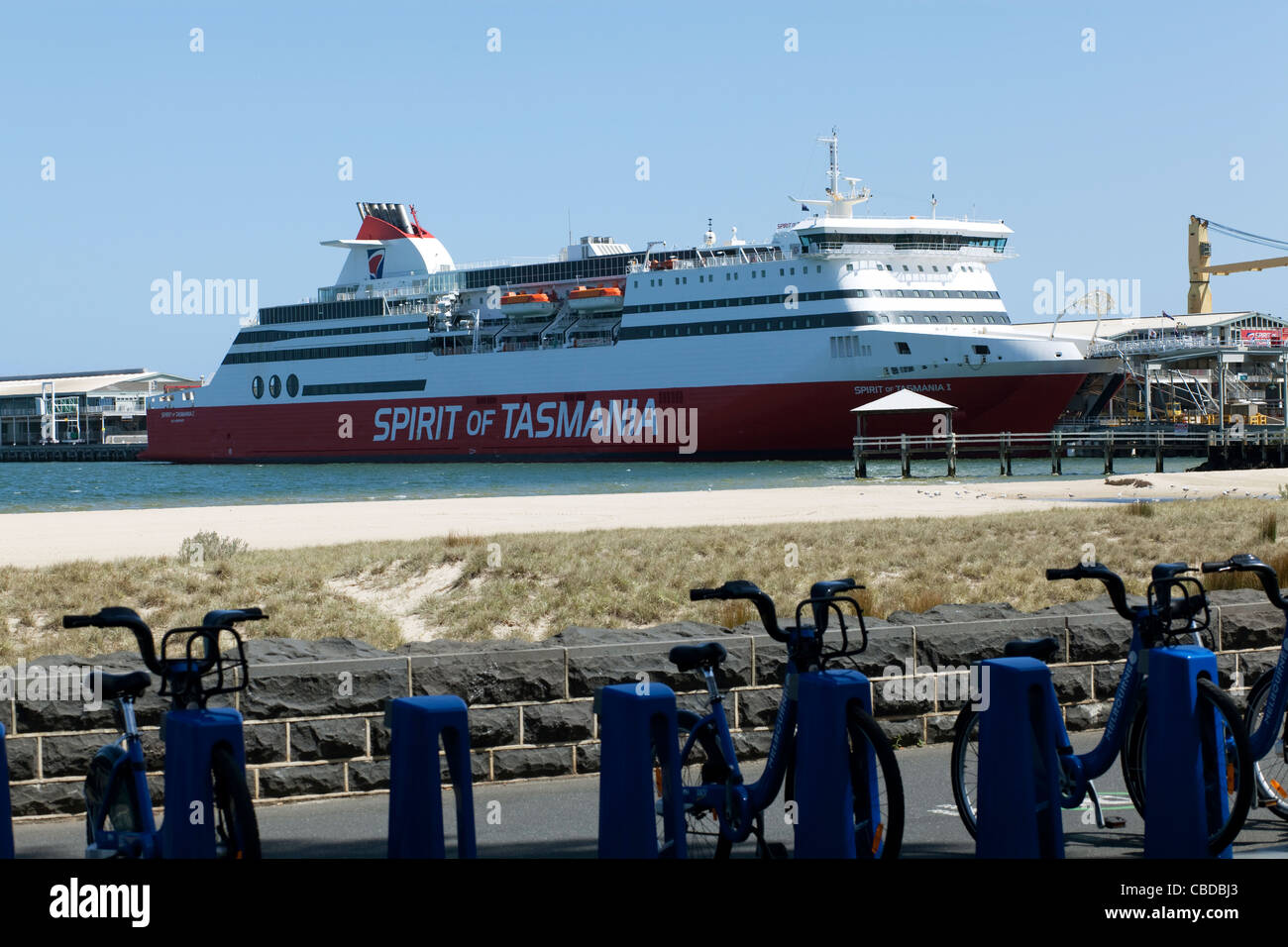 Spirit of Tasmania in Port Melbourne, Victoria, Australia Stock Photo