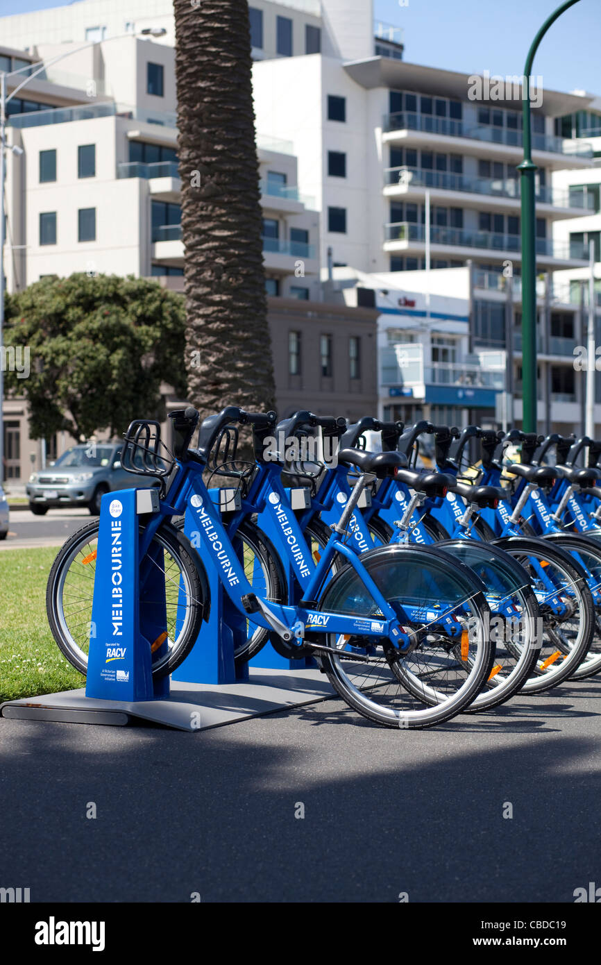 Melbourne Bike Share Scheme stand at Port Melbourne, Victoria