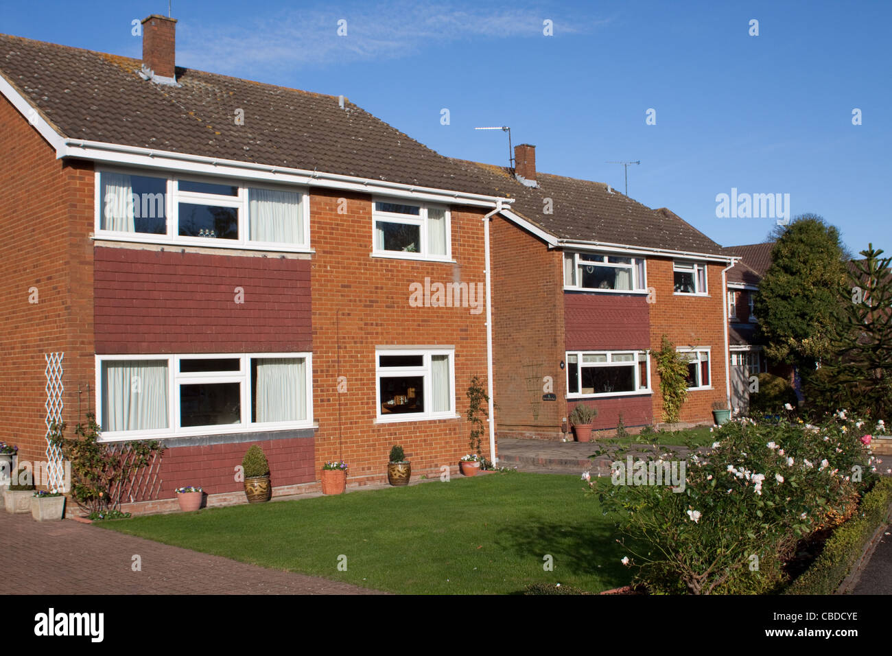 Typical suburban family houses in Wendover, Buckinghamshire Stock Photo