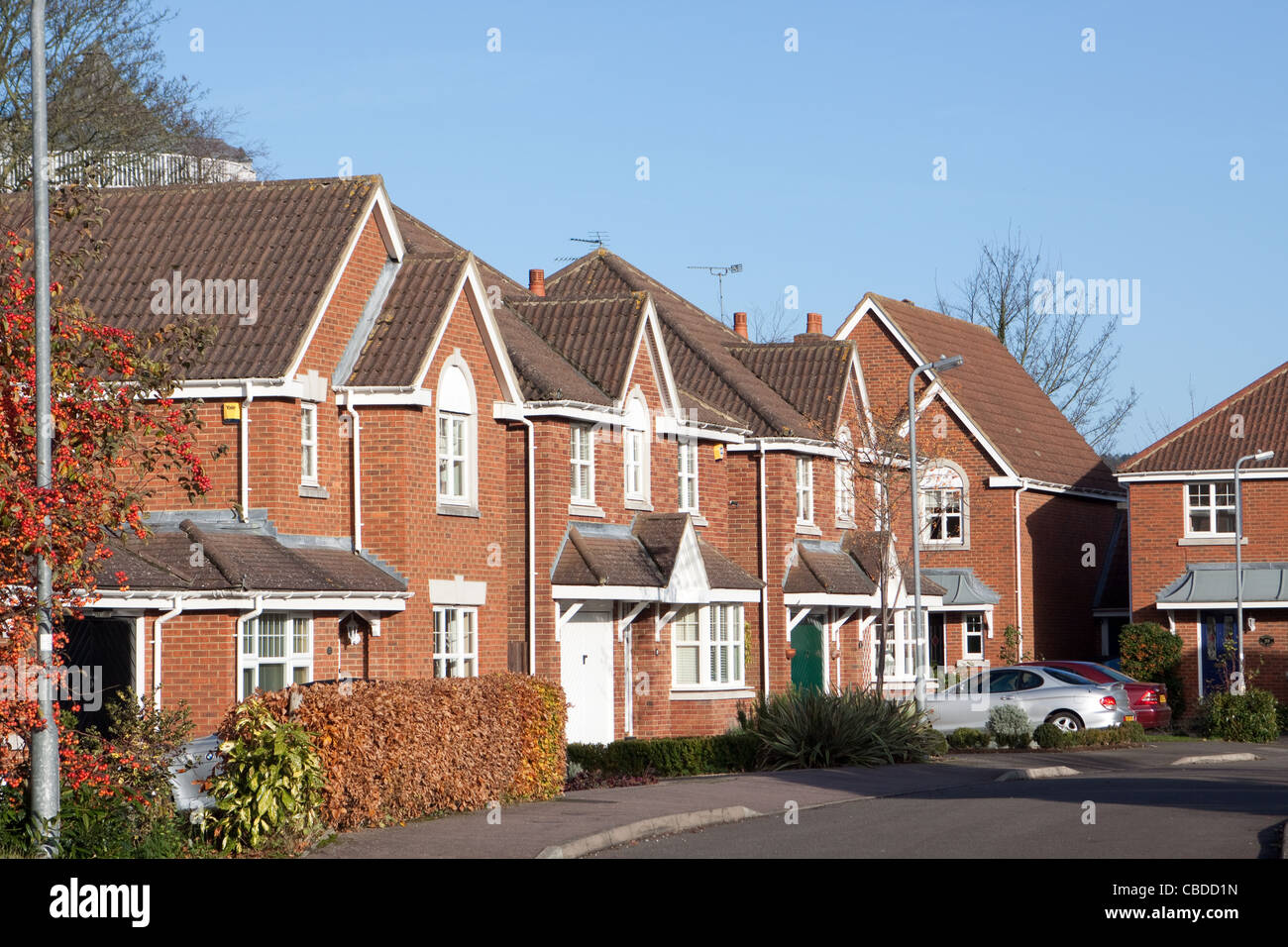 Typical suburban family houses in Wendover, Buckinghamshire Stock Photo