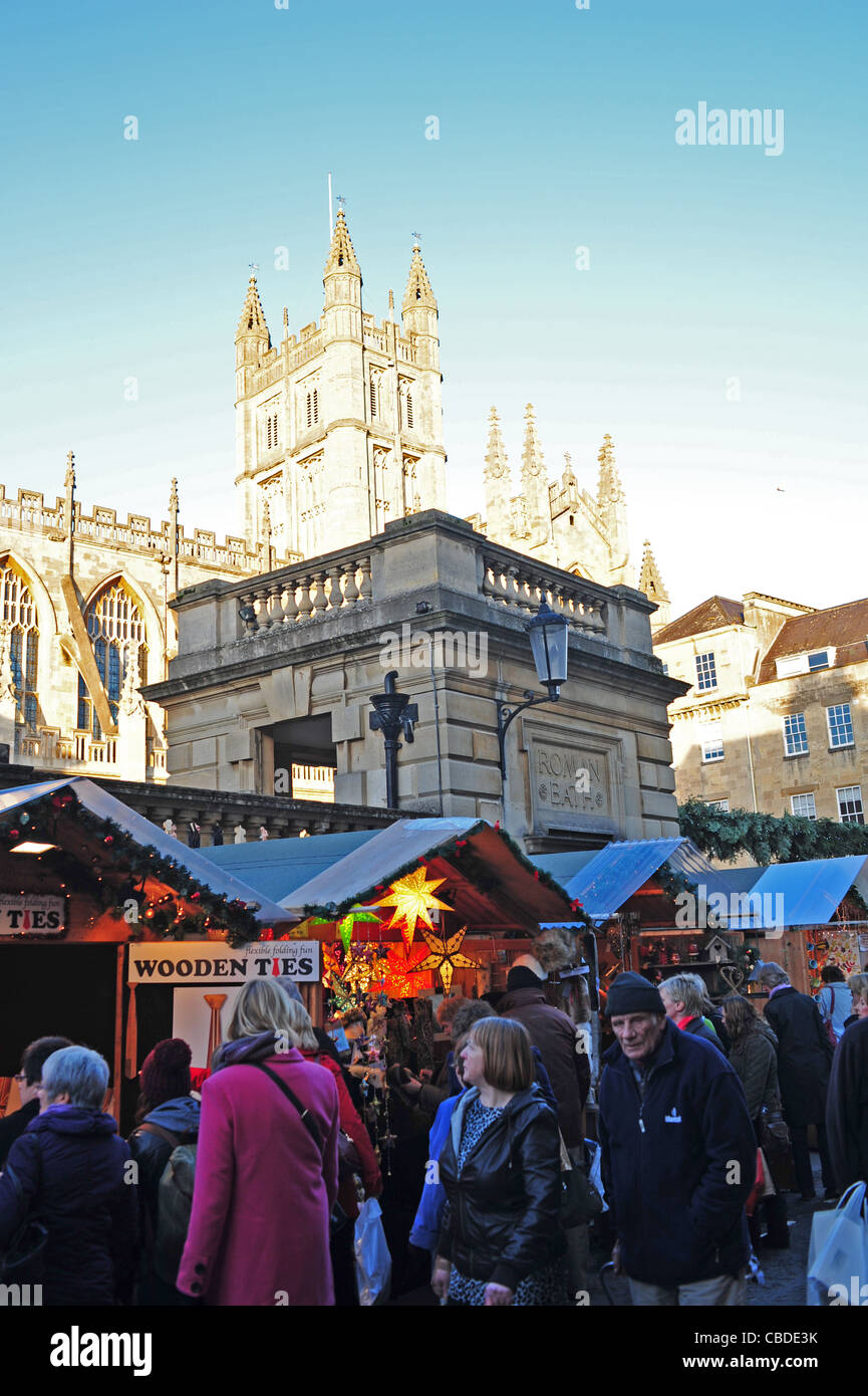 German-style Christmas market, Bath, England Stock Photo - Alamy