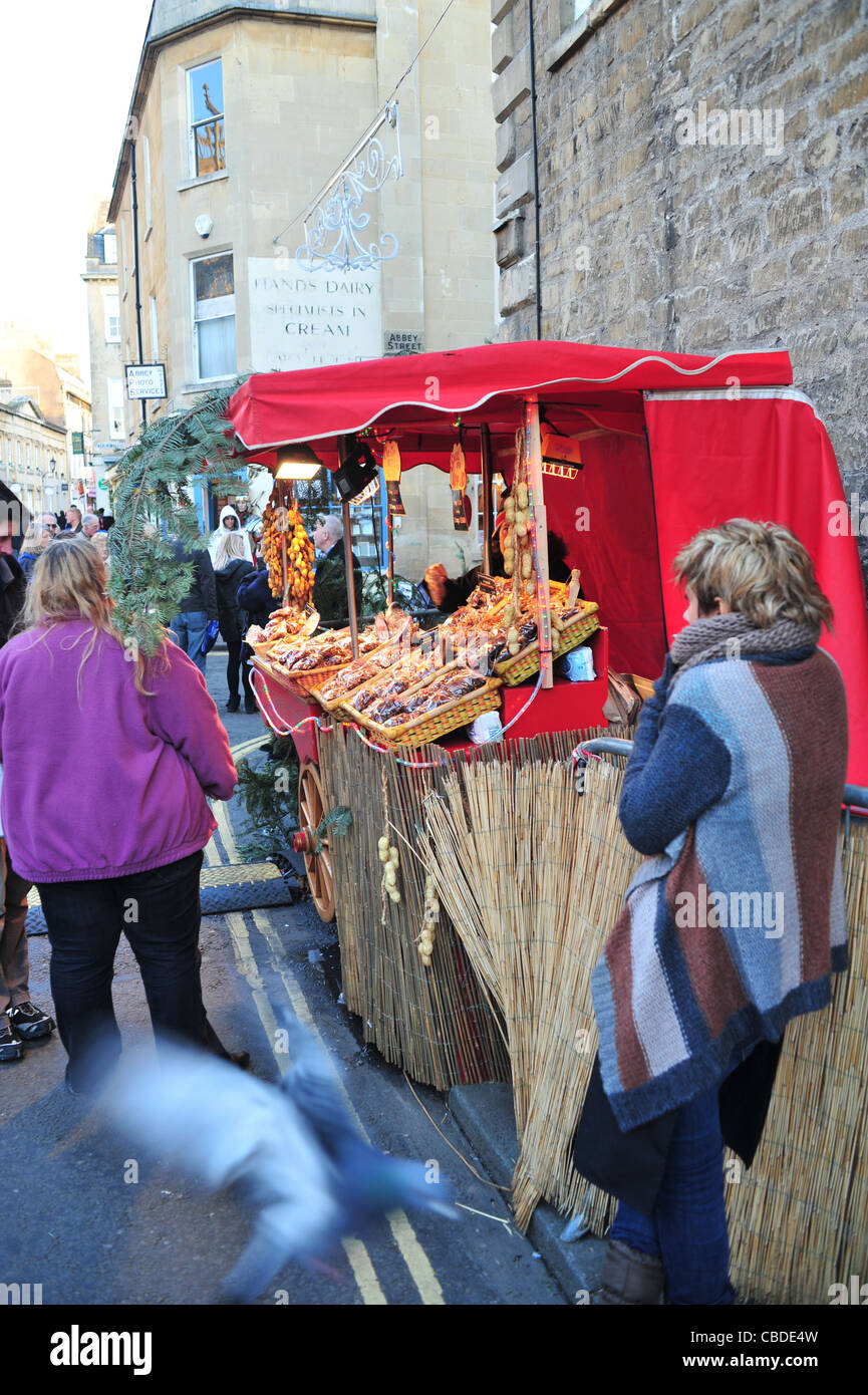 German-style Christmas market, Bath, England Stock Photo - Alamy