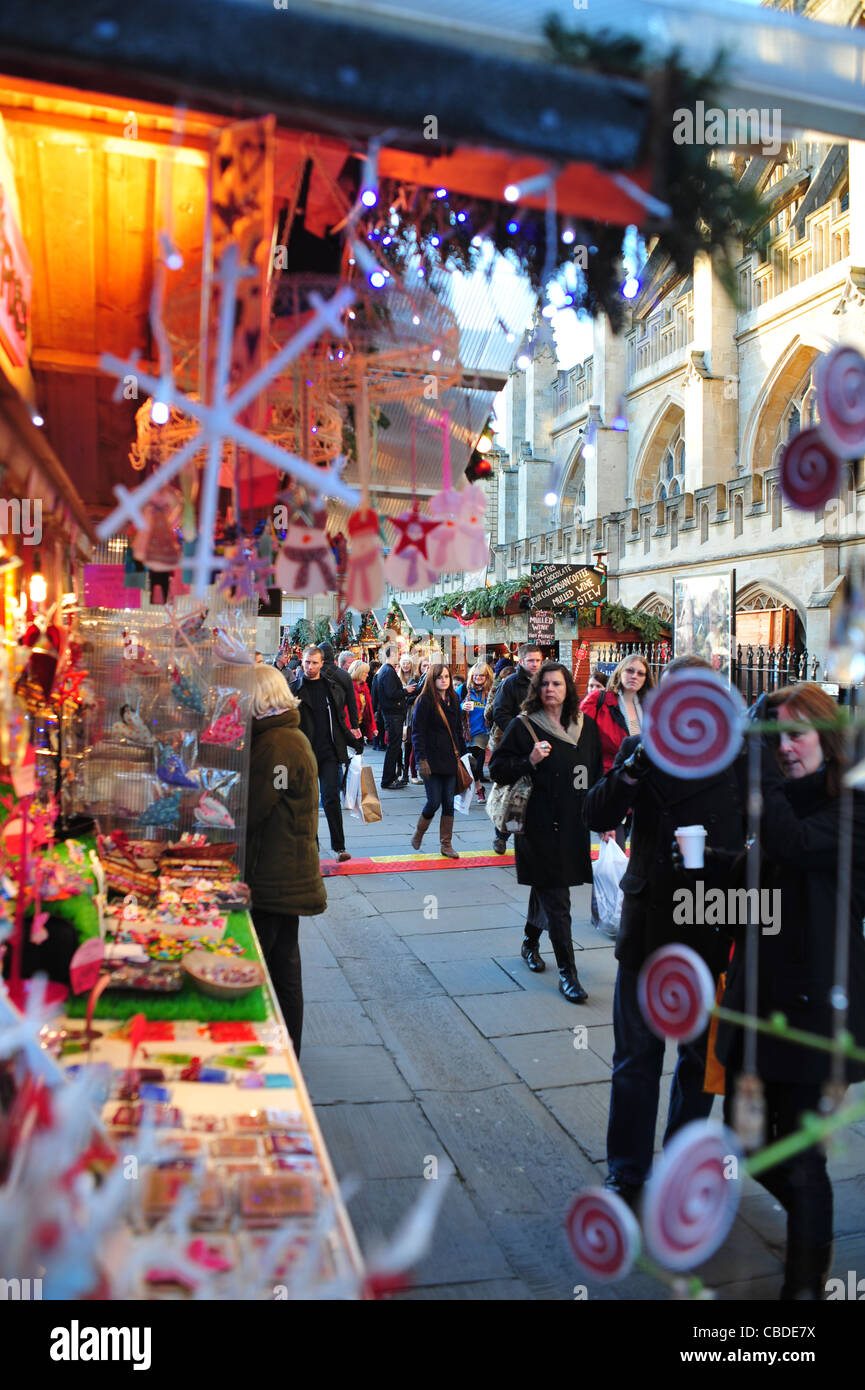 German-style Christmas market, Bath, England Stock Photo - Alamy