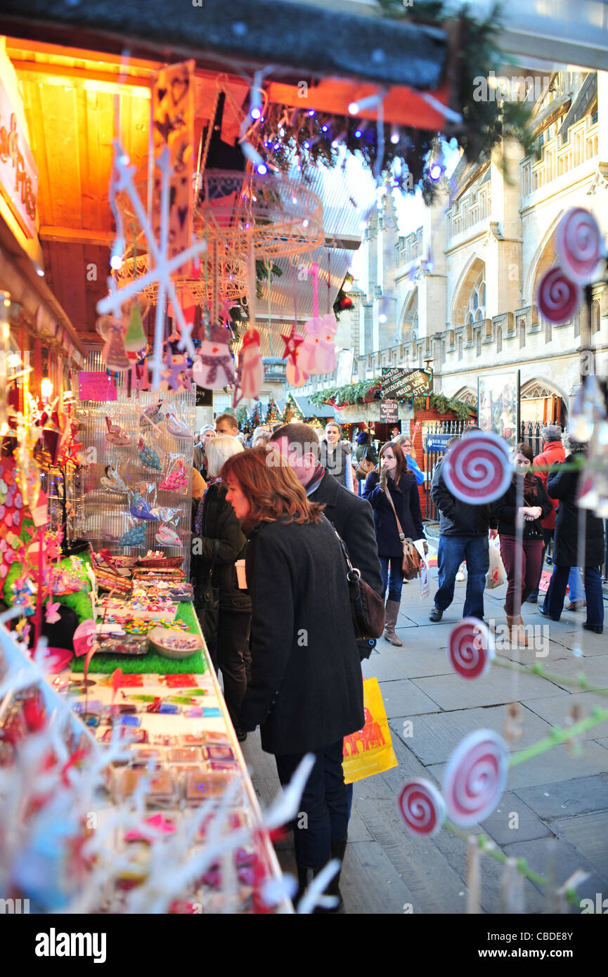 German-style Christmas market, Bath, England Stock Photo - Alamy