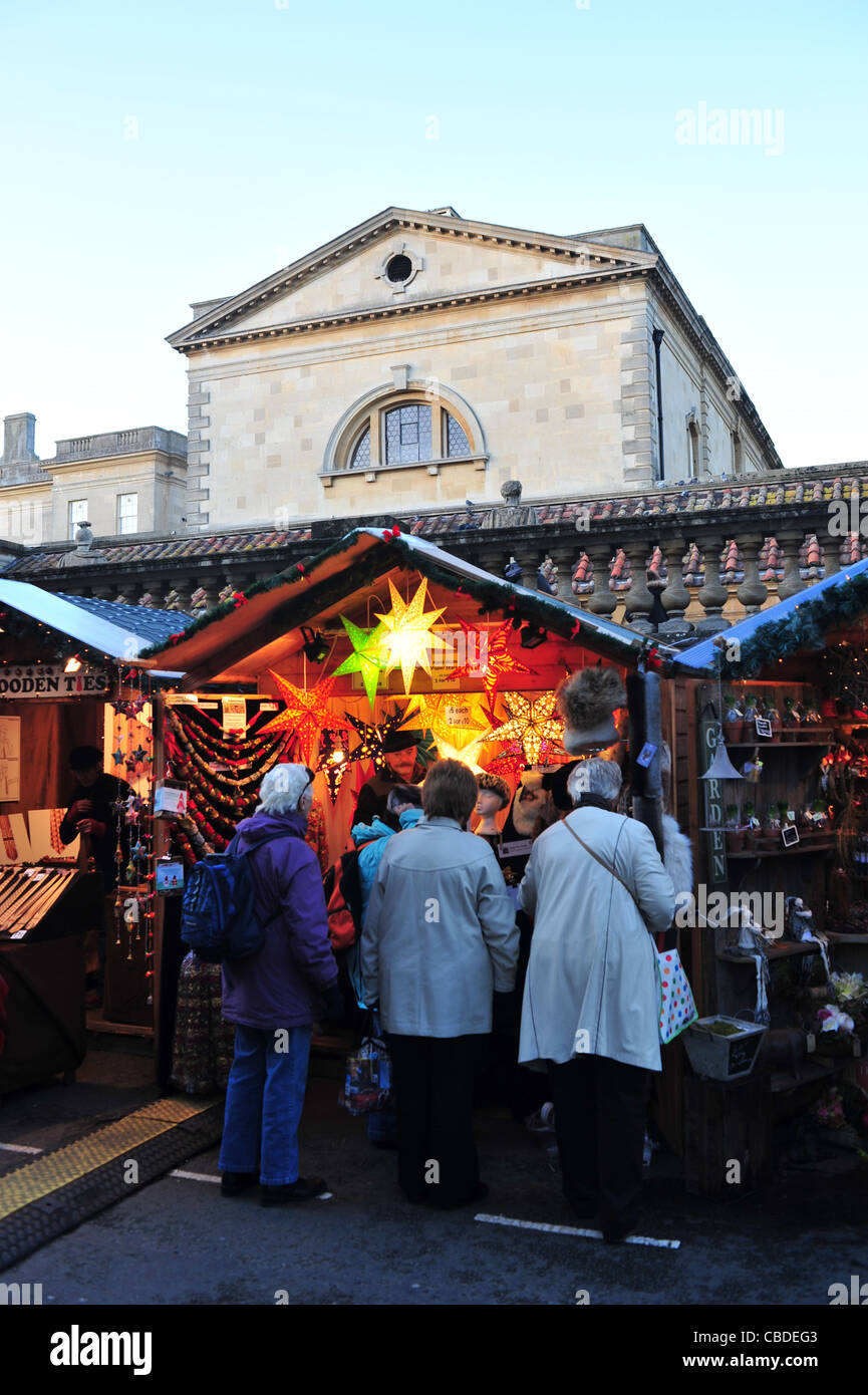 German-style Christmas market, Bath, England Stock Photo - Alamy