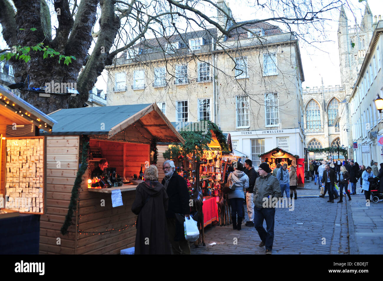 German-style Christmas market, Bath, England Stock Photo - Alamy