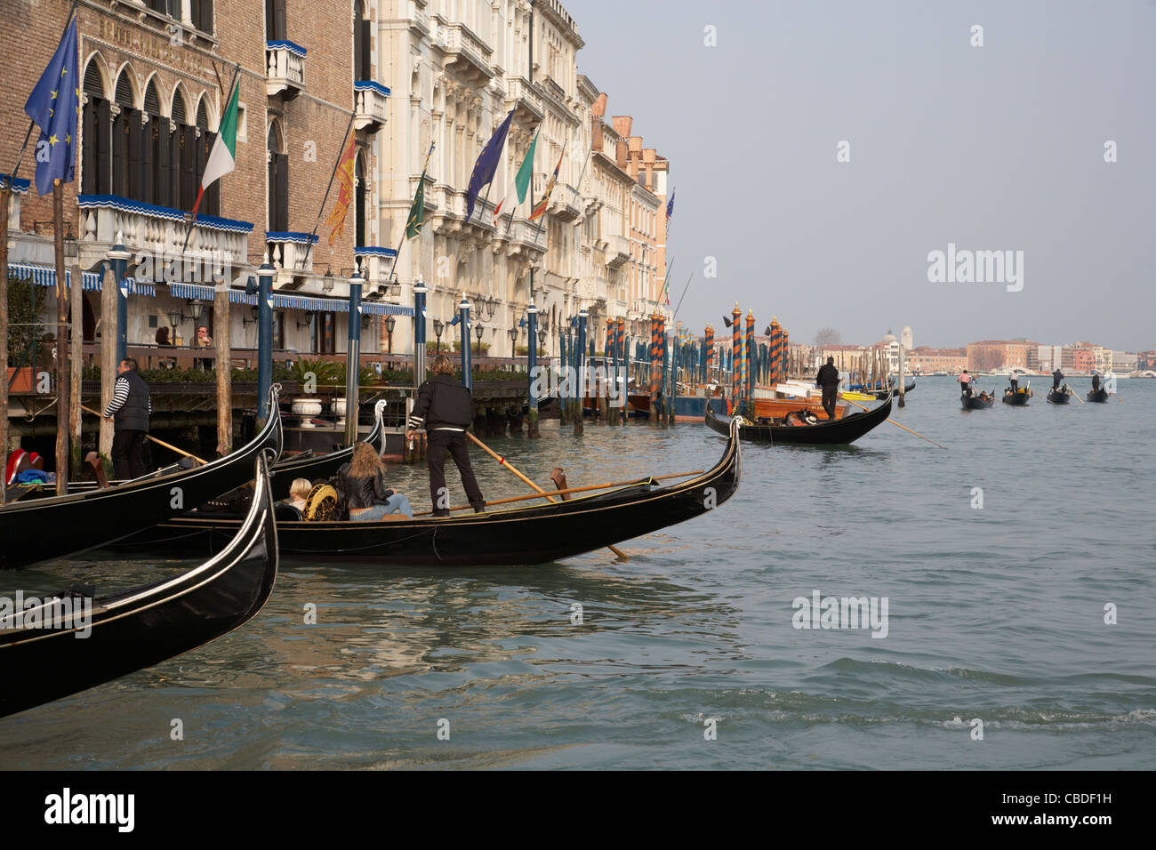 Transport on the Grand Canal in Venice Stock Photo - Alamy