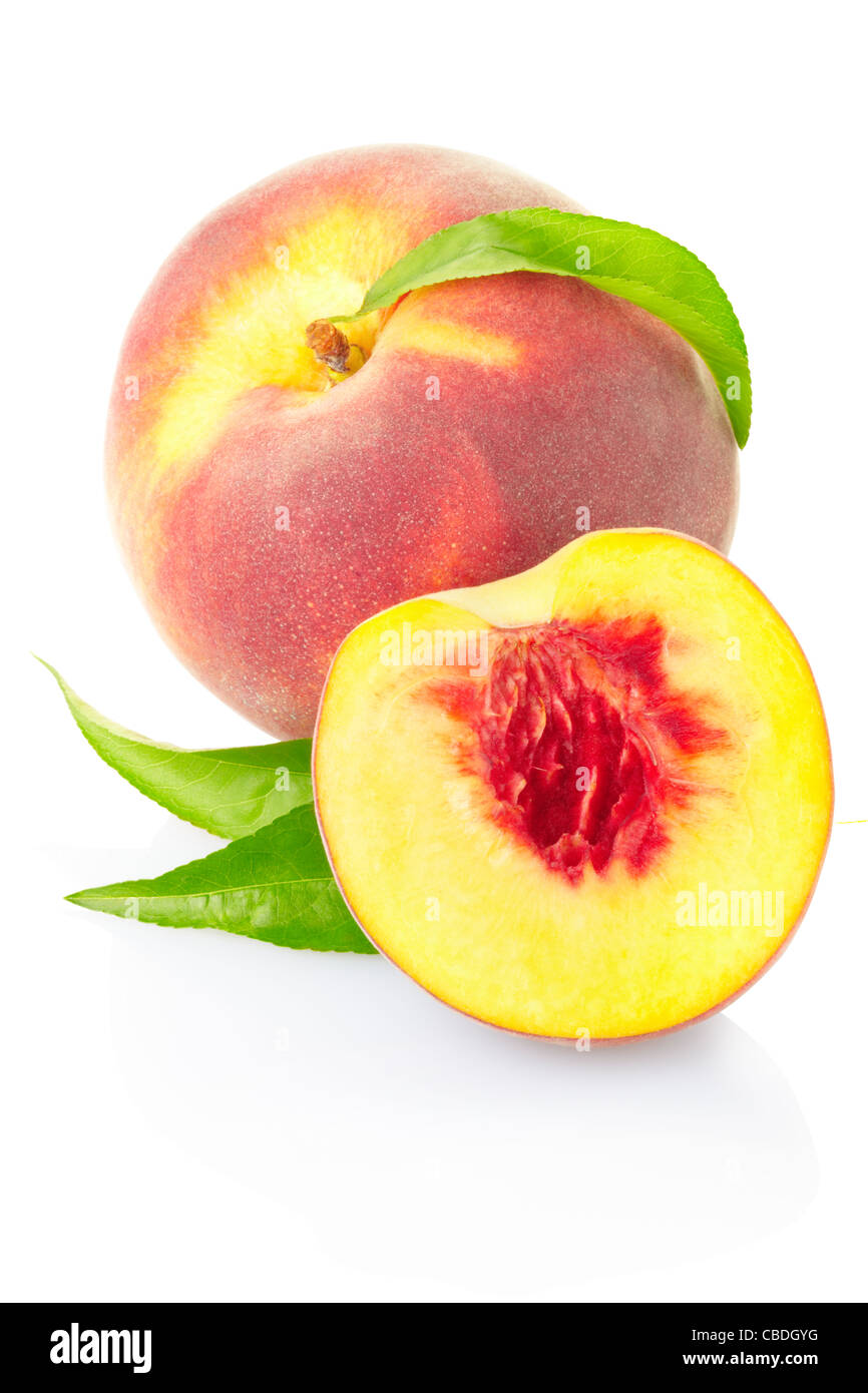 Peach fruit Stock Photo