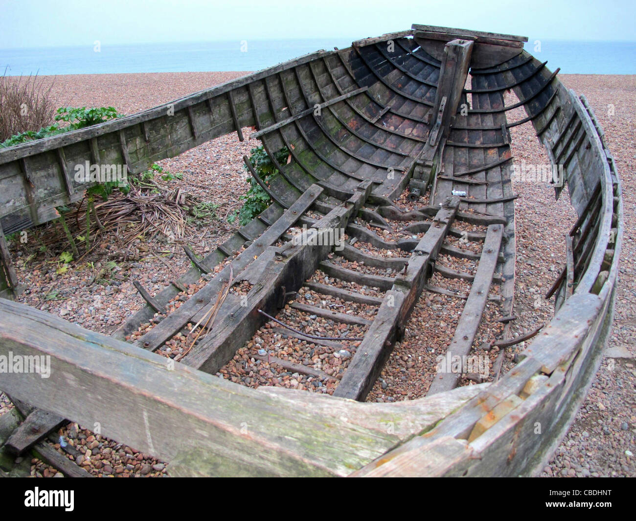 An Abandoned Boat on the Shore Stock Photo - Alamy