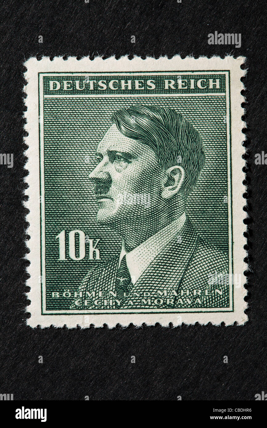 post, postage stamp, Adolf Hitler, Deutsches Reich, Protectorate of Bohemia and Moravia, Protektorat BÃ¶hmen und MÃ¤hren (CTK Stock Photo