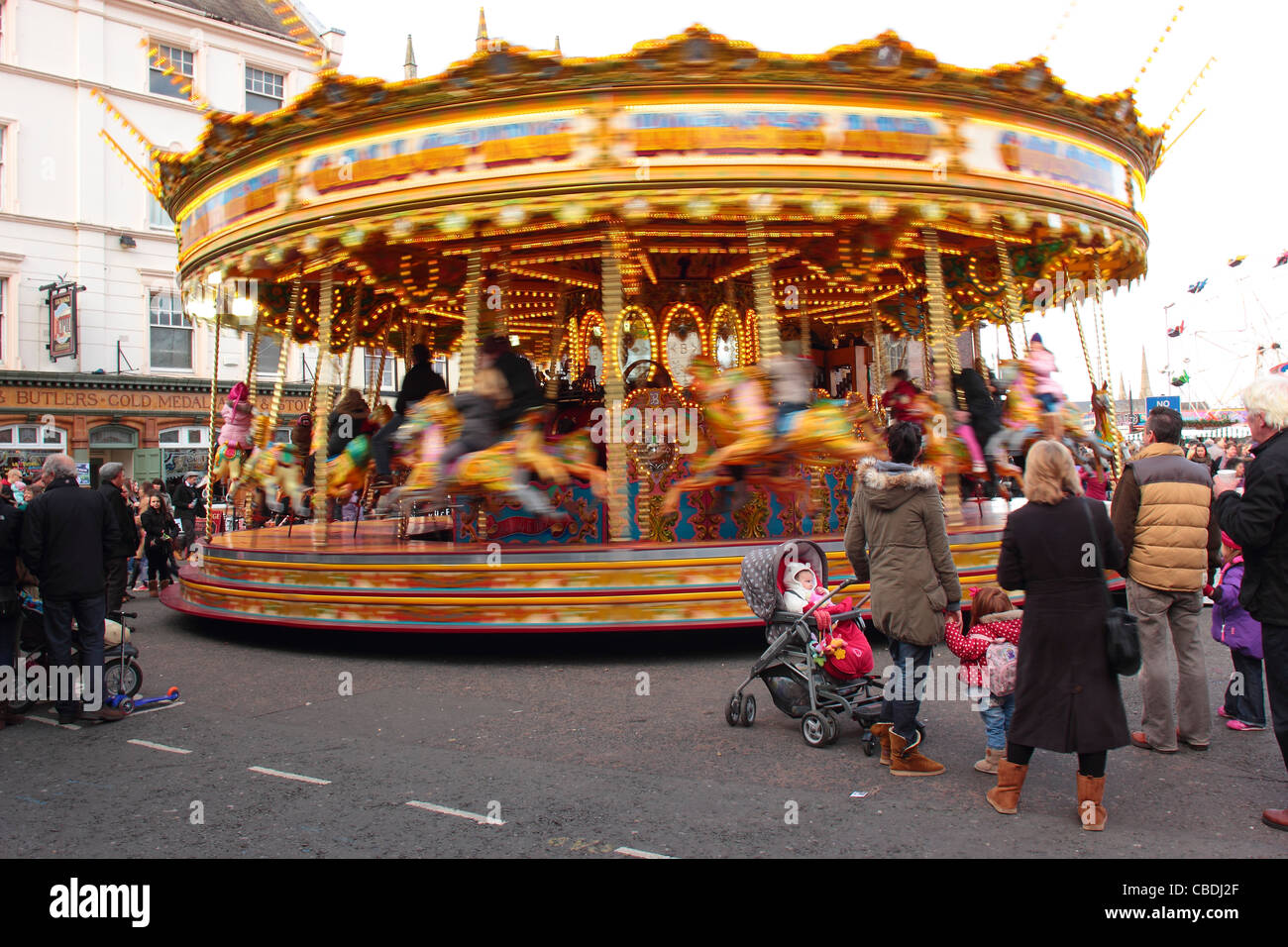 Worcester Christmas Fair Stock Photo Alamy