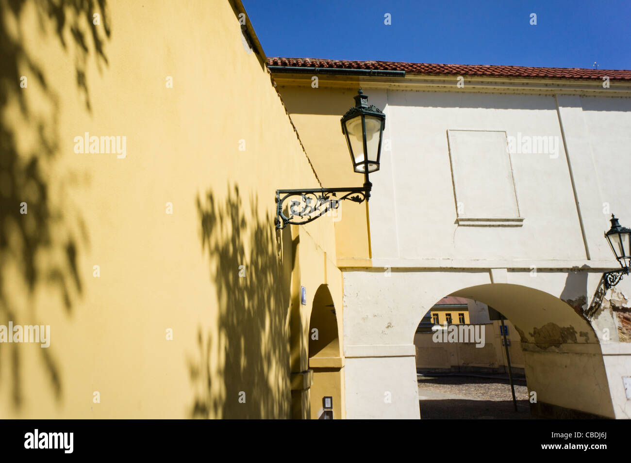 Old Prague, wall, house, building, lamp street (CTK Photo/Rene Fluger) Stock Photo