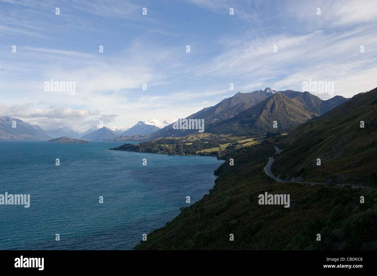 Lake Wakatipu, Queenstown, New Zealand Stock Photo