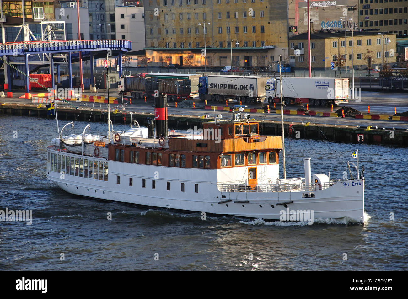 M/S St Erik steamer to Strömstad & Uddevall, Gothenburg Harbour, Gothenburg, Västergötland & Bohuslän, Kingdom of Sweden Stock Photo
