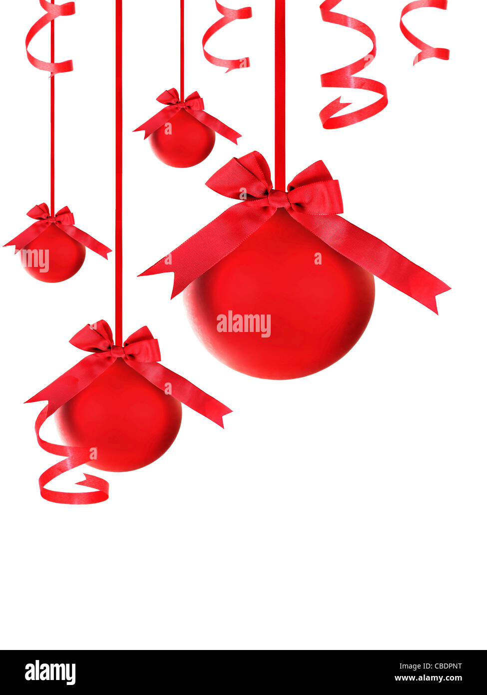 Christmas baubles white background hi-res stock photography and images ...