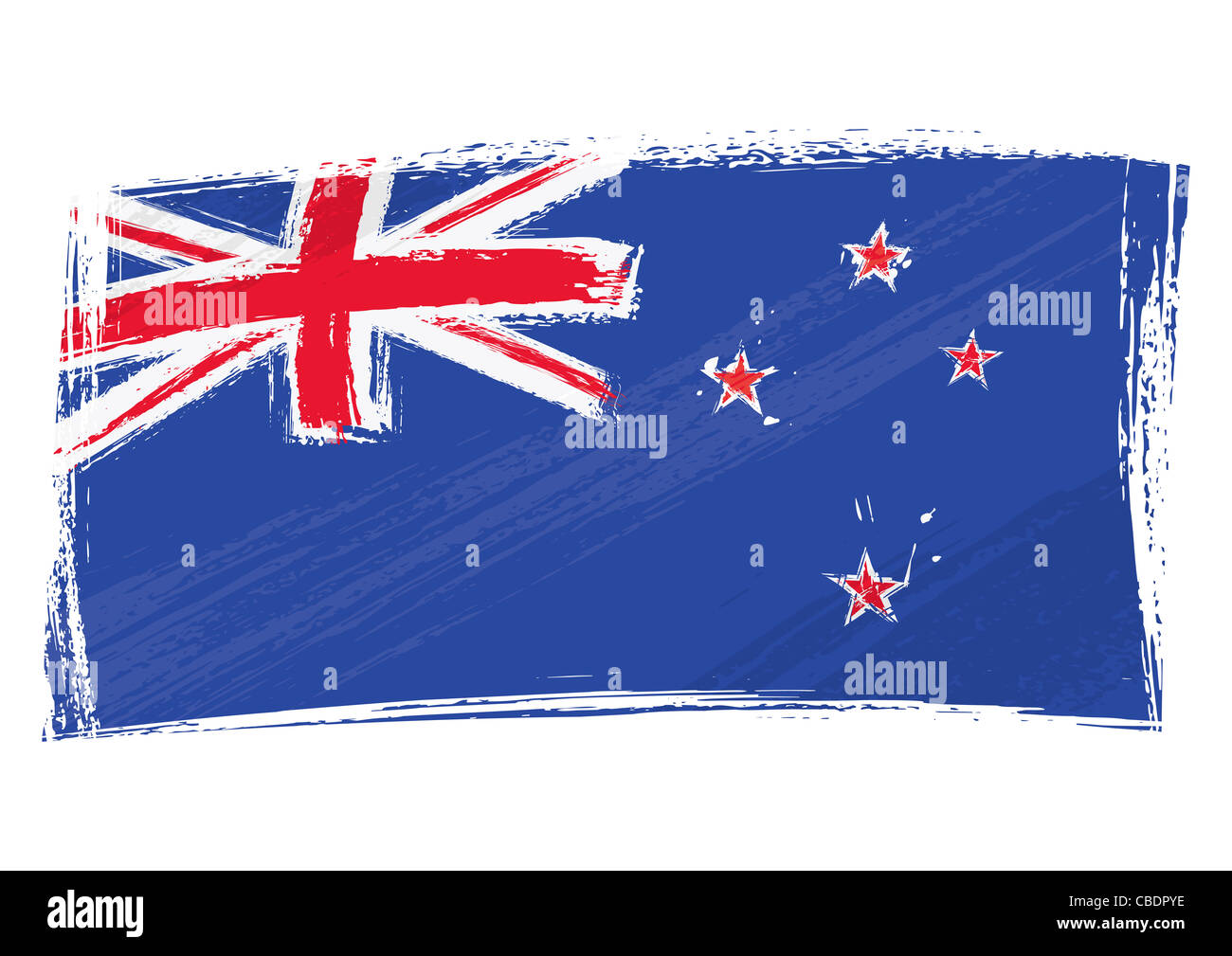 Grunge New Zeland flag Stock Photo