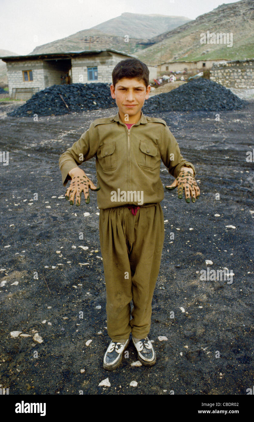 Kurdish boy near Silopi coal fields, south east Turkey, Kurdish region
