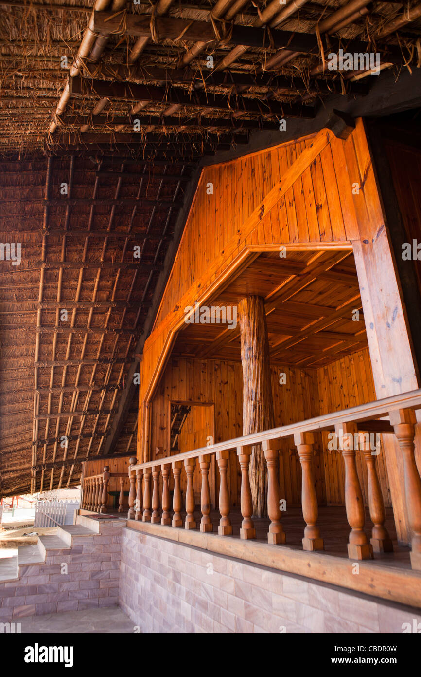 India, Meghalaya, East Khasi Hills, Smit, home of Khasi Culture, bamboo Palace of Hima Khyrim detail Stock Photo