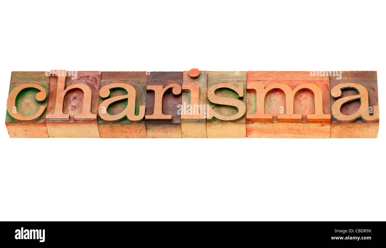 charisma - isolated word in vintage wood letterpress printing blocks Stock Photo