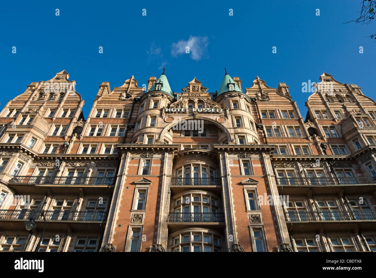 exterior of the 1894 russell hotel, russell square, london, england