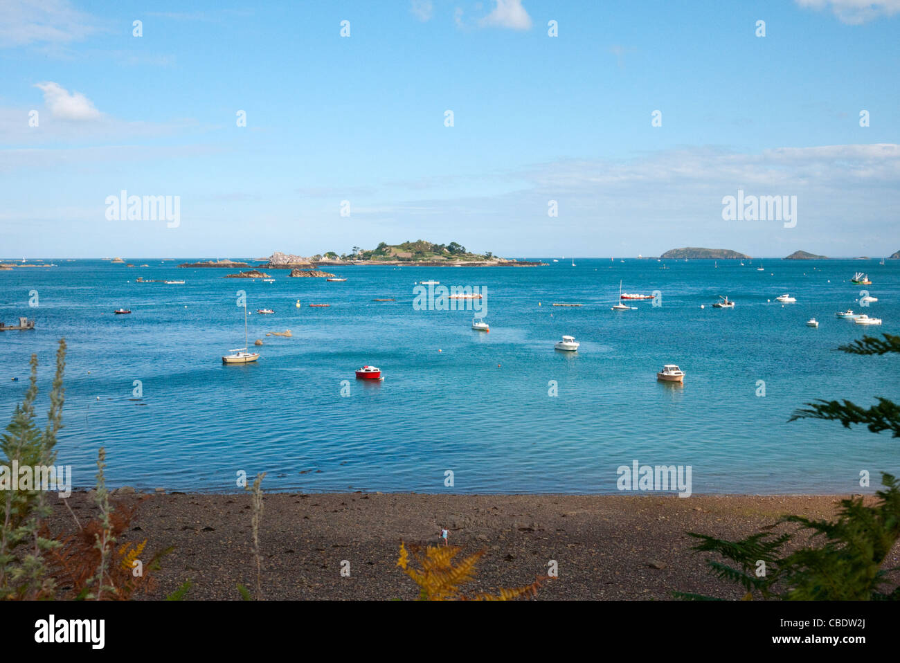 Pors Even brittany france paimpol bay high tide Stock Photo