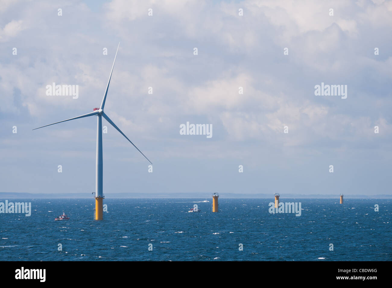 Offshore Wind Turbine Stock Photo