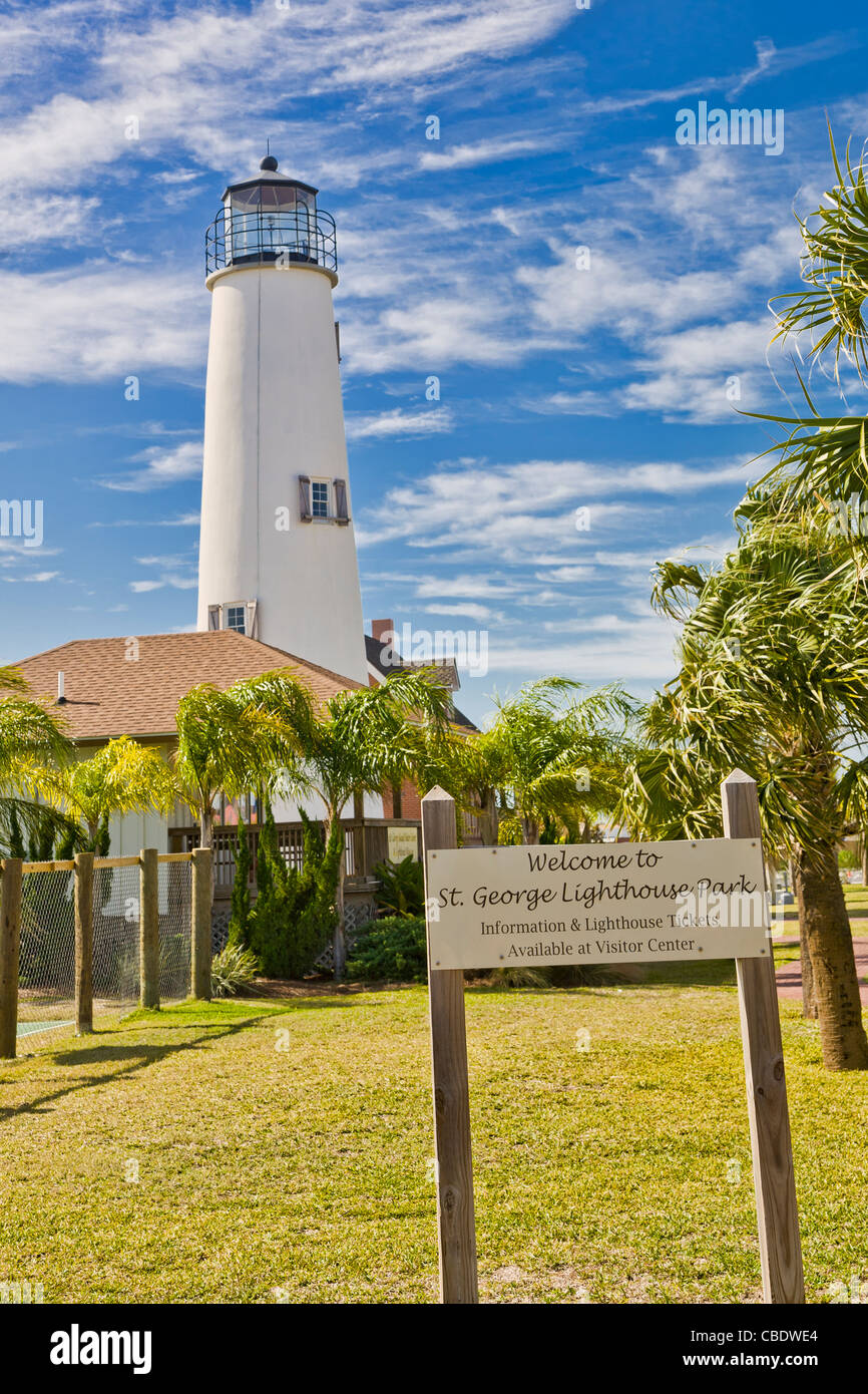 St Island lighthouse St Island Florida Stock Photo Alamy