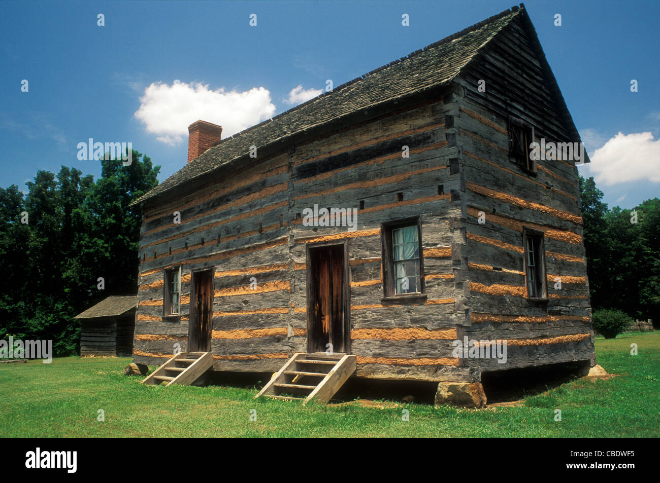 Log Cabin Birthplace Of Pres James K Polk In Polk Memorial