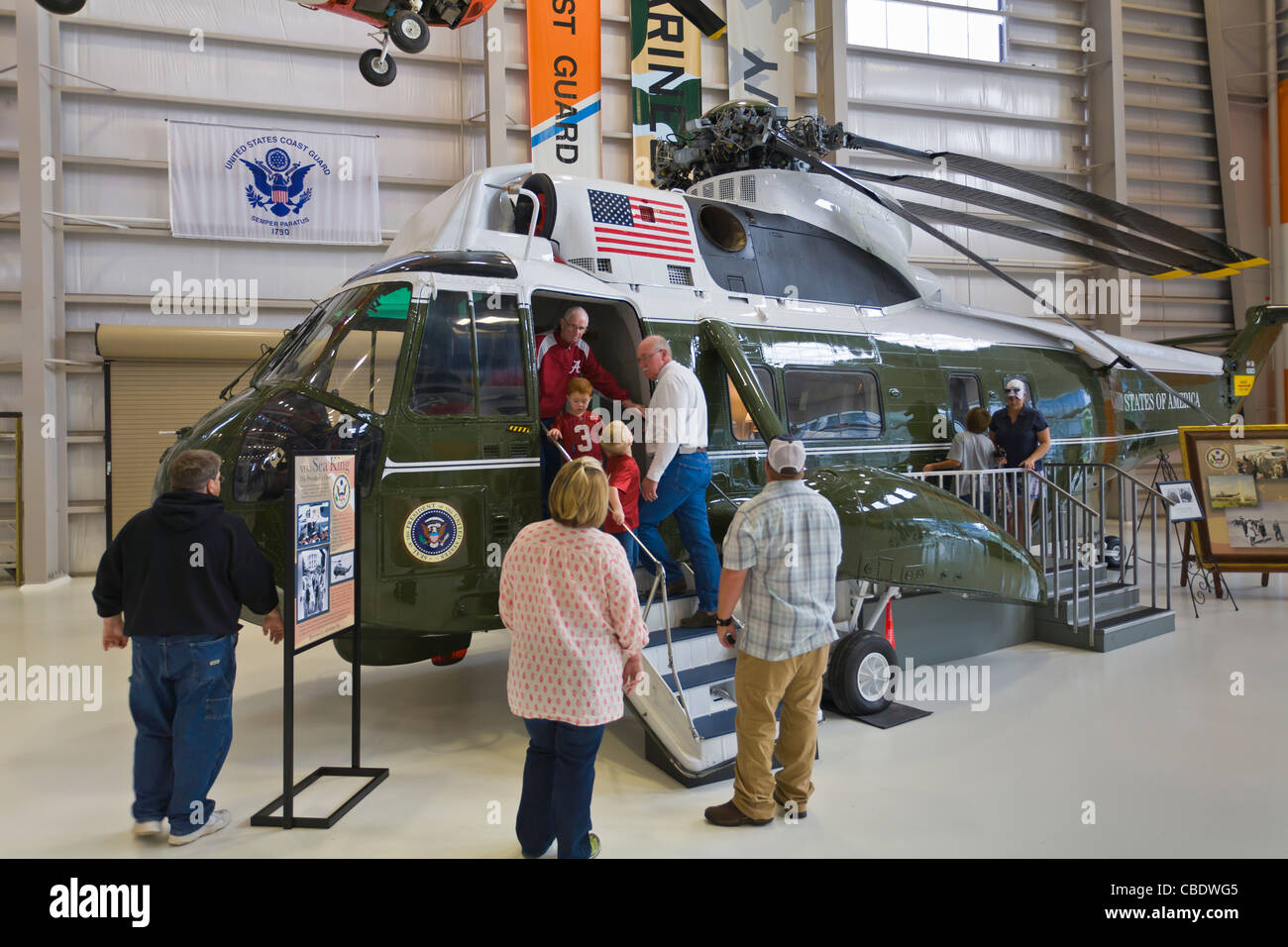 Presidential helicopter at the National Naval Aviation Museum in Pensacola Florida Stock Photo