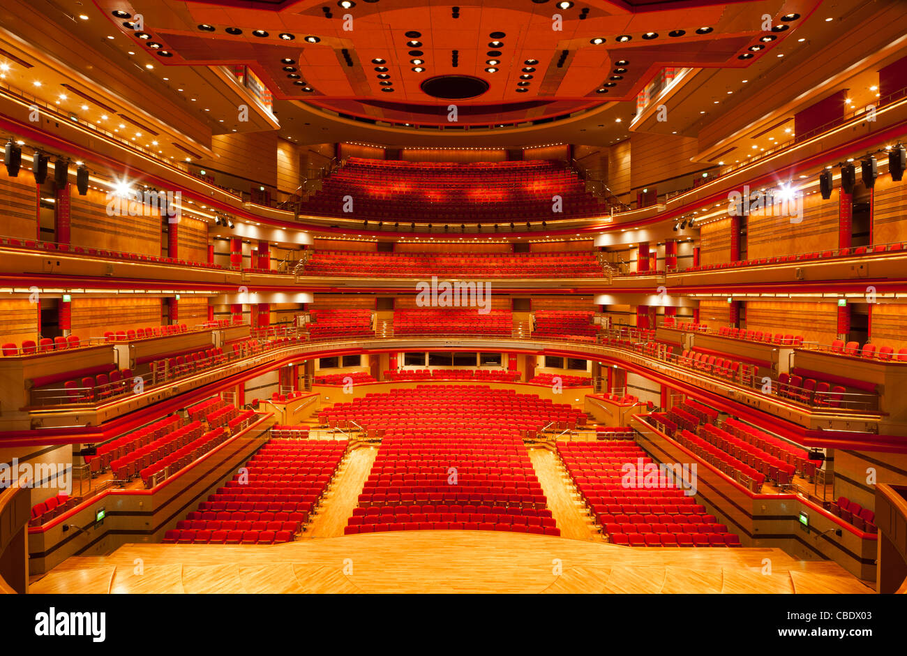 Symphony Hall auditorium, Centenary Square, Birmingham City Centre