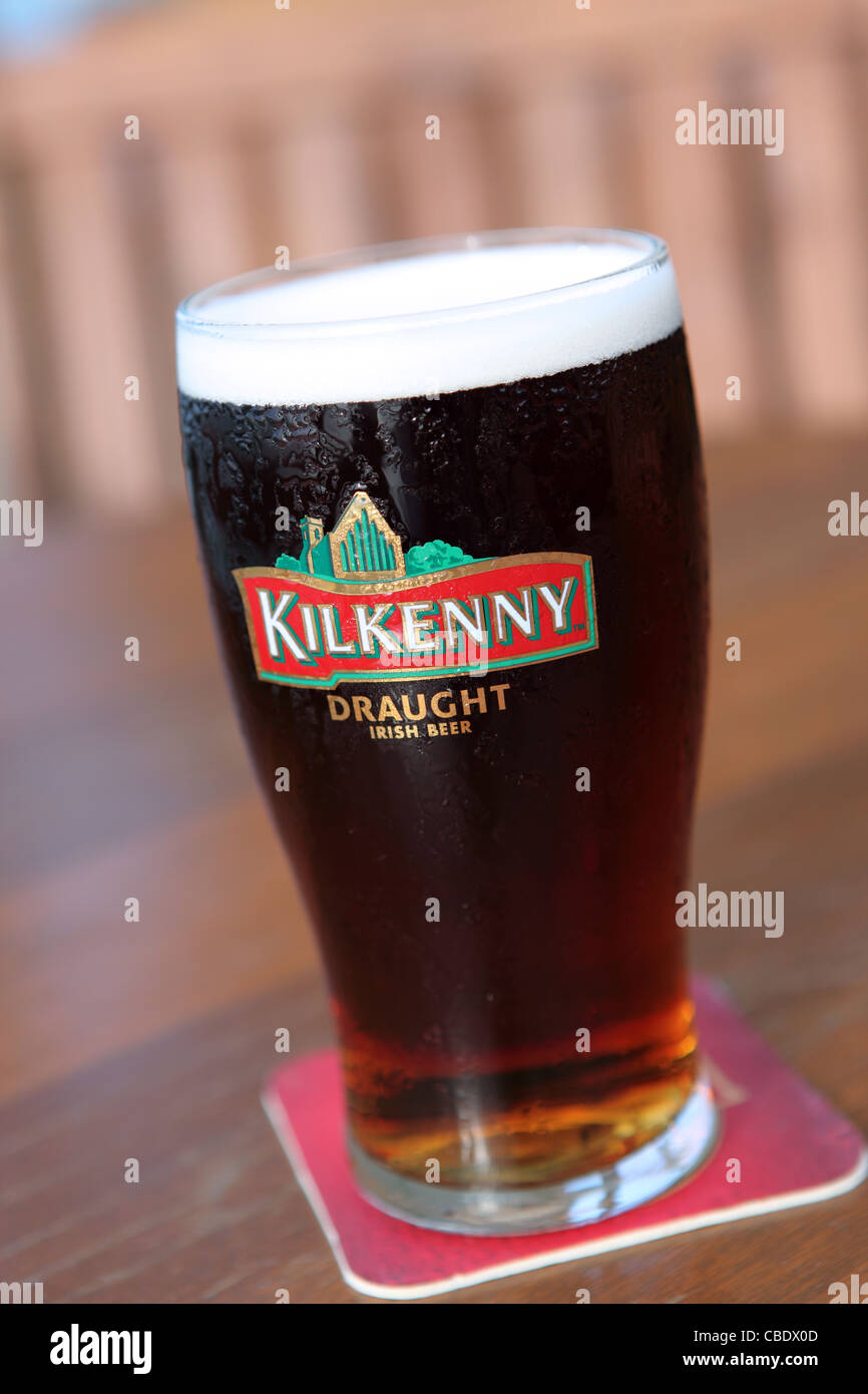 Glass of Kilkenny Irish cream ale from the makers of Guinness, which  originated in Kilkenny, Ireland Stock Photo - Alamy