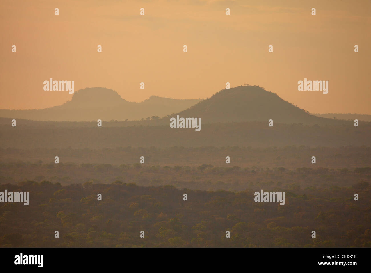 View from Shabeni Hill in Pretoriuskop in The Kruger National Park,South Africa Stock Photo