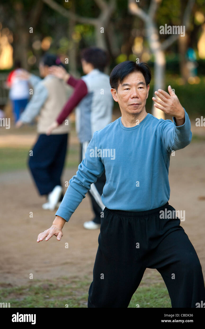 Thai Chi exercise group, Victoria Park Causeway Bay, Hong Kong Island ...