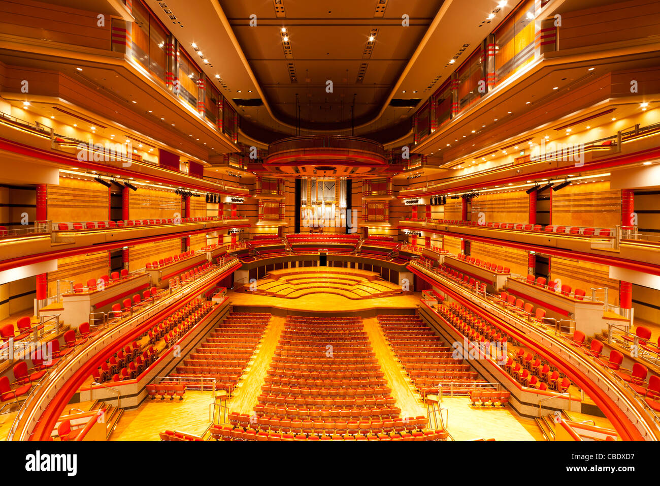Symphony Hall auditorium, Centenary Square, Birmingham City Centre