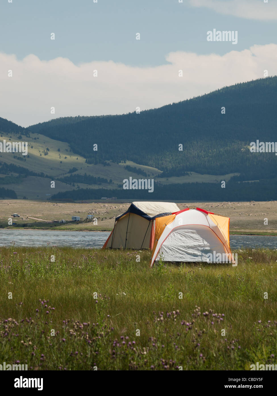 Camping at Eleven Mile Reservoir, Colorado Stock Photo Alamy