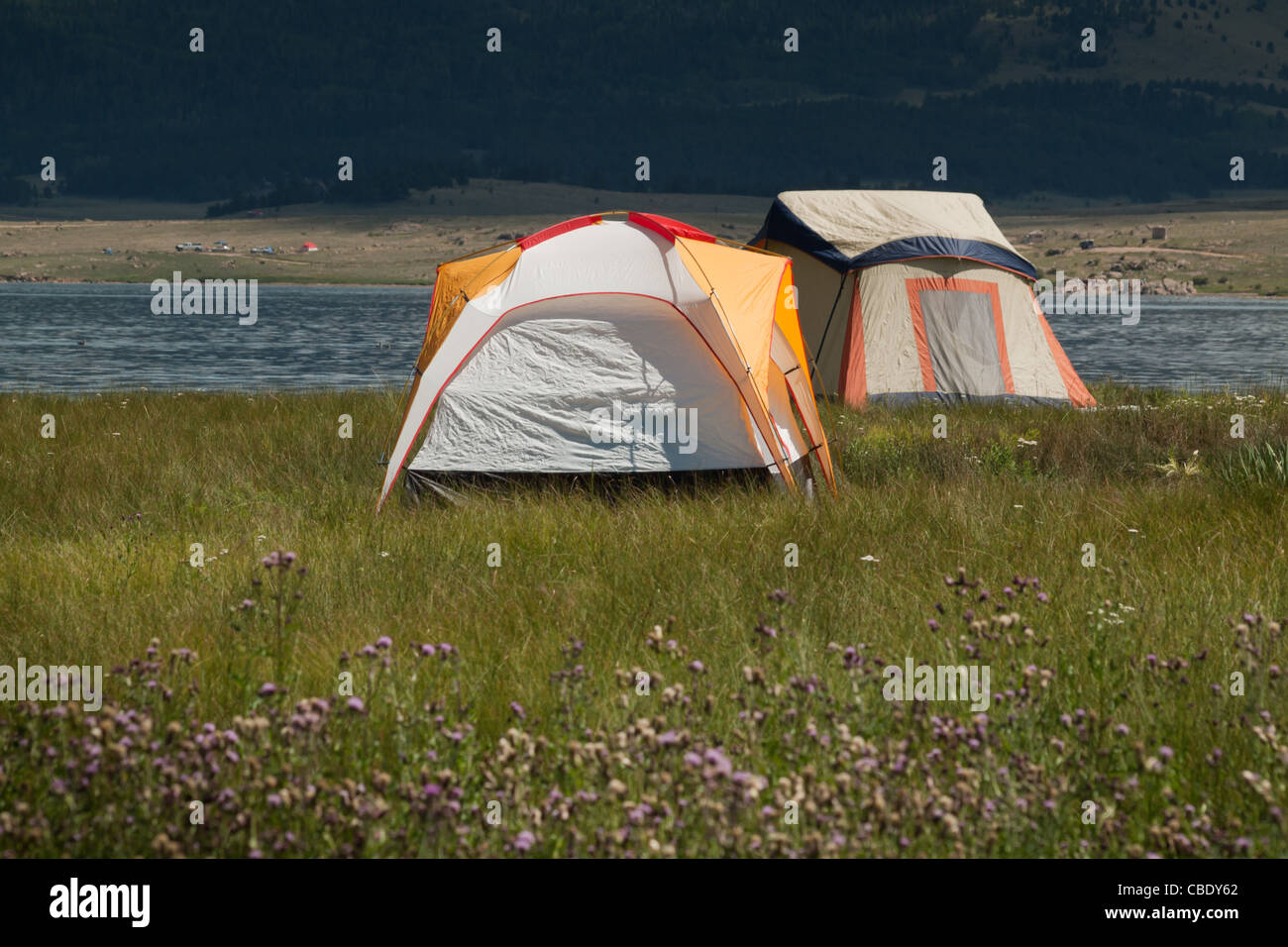 Camping at Eleven Mile Reservoir, Colorado Stock Photo Alamy