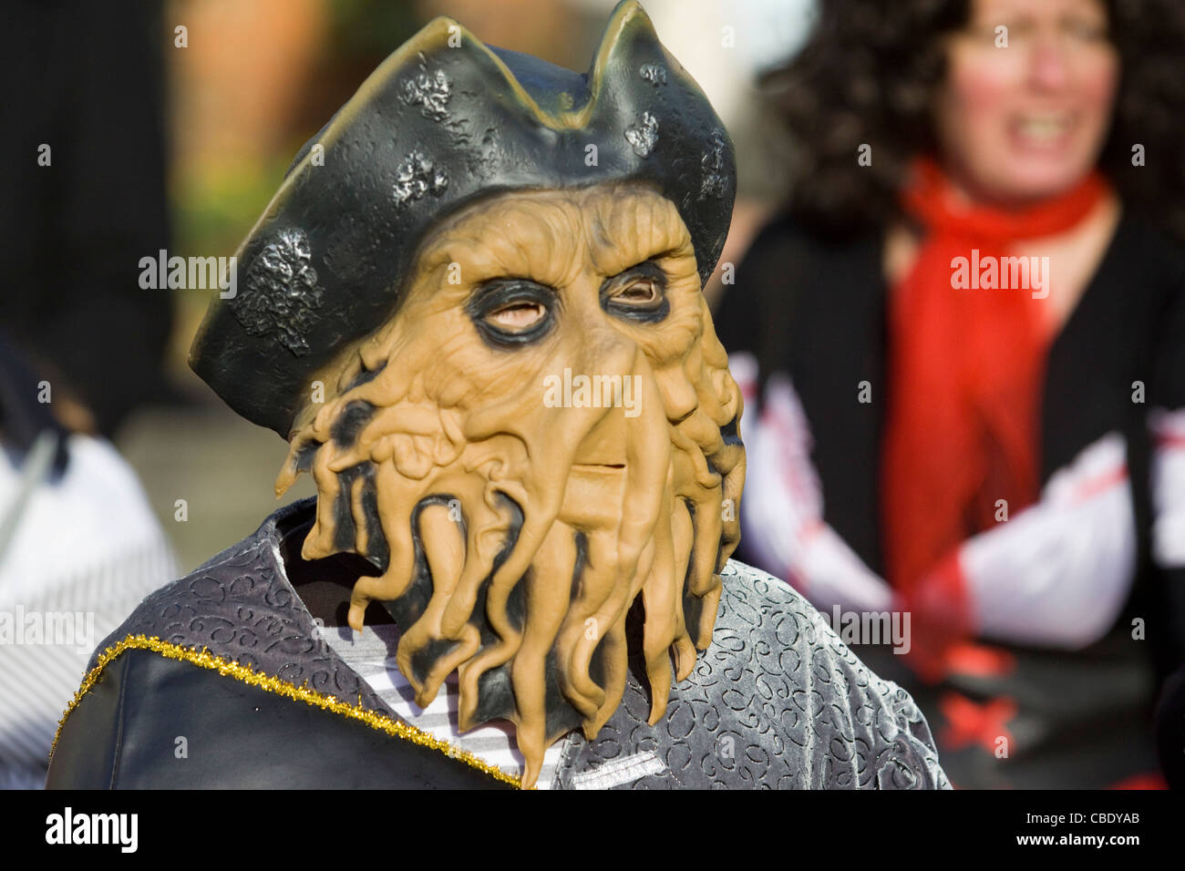 Child Dressed up as Davy Jones from the Pirates of the Caribbean for the  Disney Christmas Parade in Buckingham Stock Photo - Alamy