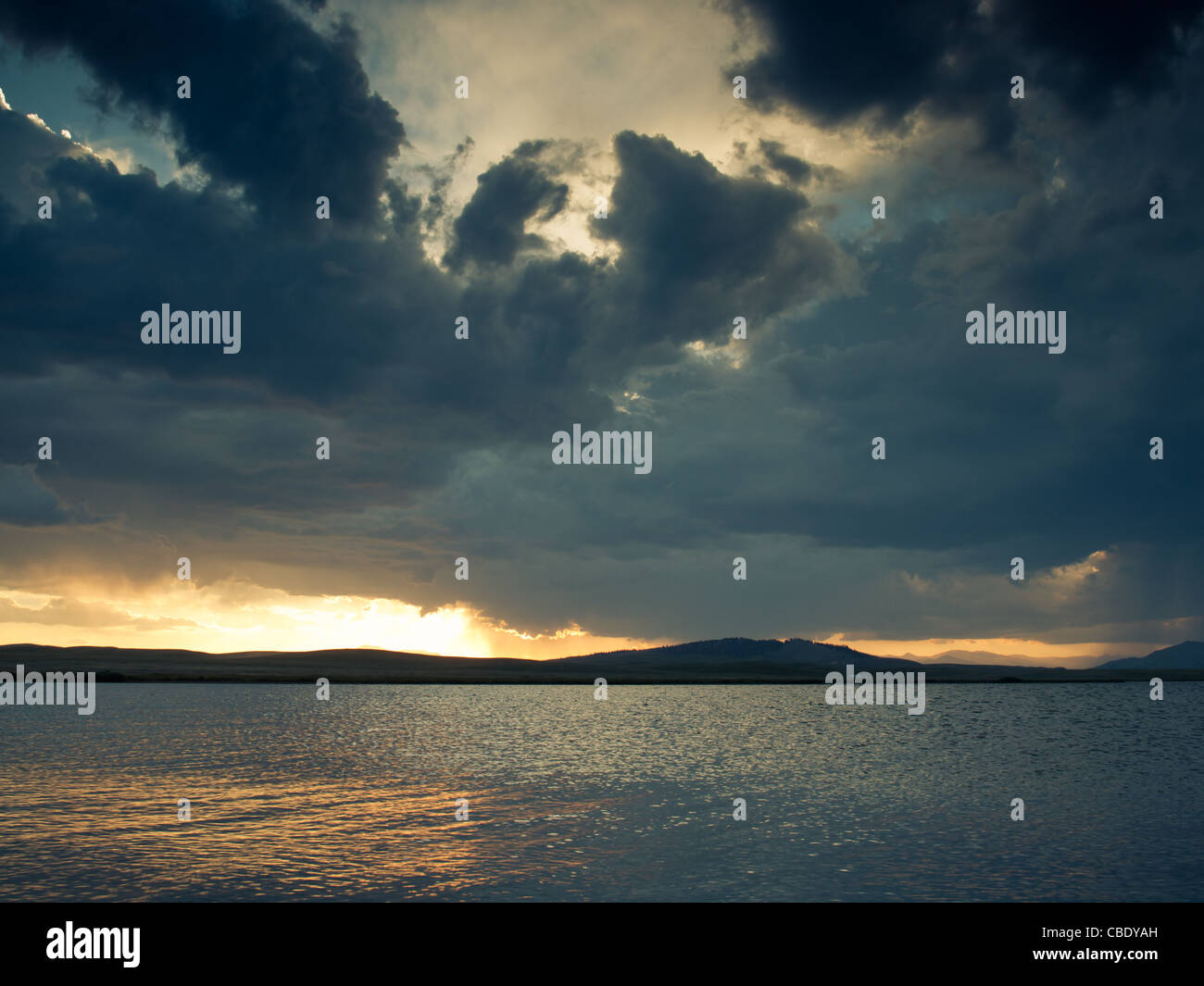 Sunset on the Eleven Mile Reservoir, Colorado Stock Photo - Alamy
