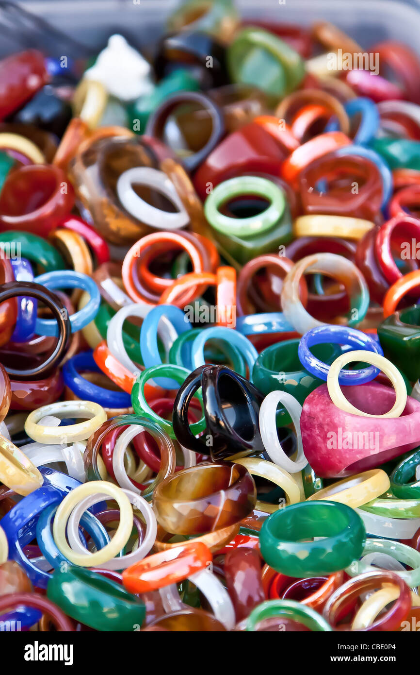 A colored rings background texture Stock Photo - Alamy